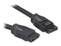 Akasa - SATA-kabel - Serial ATA 150/300/600 - SATA (hona) till SATA (hona) - 50 cm - sprintlåsning, rund, rak kontakt - svart
