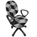 Black and White Office Chair Slipcover Monochrome Cube