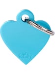 MyFamily ID Tag Basic collection Small Heart Light Blue in Aluminum