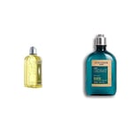 L'OCCITANE - Gel Douche Verveine Bio - Parfum frais et citronné - Nettoie votre peau en douceur & Parfumée - 250ML & Gel Douche Homme CAP CEDRAT - Gel Douche Parfumé - 2EN 1 - Vegan Formula