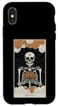 Coque pour iPhone X/XS Funny Please Use Your Brain Tarot Card Squelette