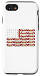 Coque pour iPhone SE (2020) / 7 / 8 Hot Dog Drapeau américain 4 juillet patriotique été barbecue drôle