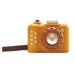 PlanToys - Leksakskamera i Trä med Kalejdoskop, Yellow