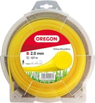 Oregon Yellow Round Strimmer Line Wire for Grass Trimmers and Brushcutters, Professional Grade Nylon, Fits Most Strimmers, 2.0 mm x 127 m (69-358-Y)