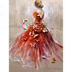 30x40cm 5D DIY Diamantmålning Full, Ballerinan#L, DIY Diamant Strass