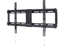 Amazon Basics Support mural fin pour télévision - Position horizontale ajustable après installation, 1 pièces, Pour (32 à 86 pouces), 81.2 à 218.4 cm, Noir