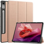 Lenovo Tab P12 nettbrettdeksel med tri-fold stativ - Rose Gold