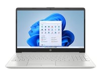 HP Laptop 15-dw2036nf - Intel Core i3 - 1005G1 / jusqu'à 3.4 GHz - Win 10 Familiale 64 bits - UHD Graphics - 4 Go RAM - 128 Go SSD + 1 To HDD - 15.6" 1920 x 1080 (Full HD) - Wi-Fi 5 - argent naturel, motif brossé vertical, finition peinte (couvercle et
