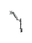 IC INTRACOM Manhattan Monitor Desk Mount (clamp & grommet) 1 screen 3 pivots (full motion) 10-32" Vesa 75x75 to 100x100mm Gas Spring Max 8kg Black