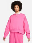 Nike Phoenix Over-Oversized Crewneck Sweatshirt - Pink, Pink, Size Xl, Women