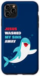 Coque pour iPhone 11 Pro Max Baptism Kids Christian Dolphin – Jesus Washed My Sins Away