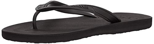 Quiksilver Men's Haleiwa Flip-Flops Sandal, Solid Black, 9 UK