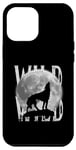 iPhone 13 Pro Max All You Need Sunset and a wolf I Love My wolf Wild Retro Case
