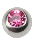 Glitrende Rose - 4 mm Stålkula till 1,2 mm stång