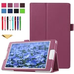 TianTa Case for Lenovo Tab M8 HD/Smart Tab M8, PU Leather Slim Folding Stand Cover Case with Auto Sleep/Wake for Lenovo Tab M8 HD TB-8505F TB-8505X / Smart Tab M8 TB-8505FS, Purple