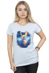 Iron Man Distressed Head Cotton T-Shirt