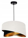 FKL DESIGN Home Deco – Suspension Table à Manger - Luminaires Suspendus - Plafonnier Suspendu - Abat-jour Lampe Suspendu- Lampe de Salle à Manger- Salon, Lampe de Cuisine, Blanc-Noir - E27, Série