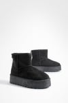 Wide Fit Platform Mini Cosy Boots