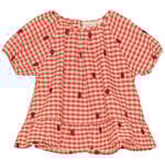 Flöss Molly Blus Berry Gingham | Röd | 122 cm