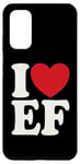 Galaxy S20 I Love EF I Heart EF Initials Hearts Art E.F Case