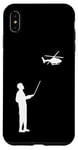 Coque pour iPhone XS Max Modèle d'hélicoptère télécommandé, pilote de loisir pour homme et femme