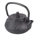 Mini 300ml Teapot, Iron Kettle, Imitation Japanese Dropshipping Cast Iron Teapot Tea Set, with Straight Hook Spout Design, Copper Handle Beam (Black)