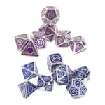 7pcs Polyhedral Dice Colorful Gear Metal High Balance Board Game Polyhedral Dice