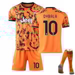 Perfekt Juventus Hemma- & Bortefotbollströja för Barn/Vuxna - Perfekt DYBALA-10-orange DYBALA-10-orange 28