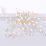Women Hairpin Hair Comb Clip Floral Head Piece Crystal Flower Br
