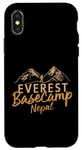 Coque pour iPhone X/XS Everest Basecamp Népal Mountain Lover Hiker Saying Everest