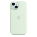 Apple Silikonskal med MagSafe till iPhone 15 – ljus mint