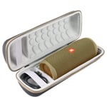Khanka Hard Travel Case replacement for JBL Flip 6 Flip 5 Portable Bluetooth Speaker (Sand zipper)