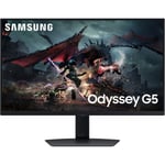Samsung Odyssey G5 S27DG500EU - G50D Series - écran LED - jeux - 27" - 2560 x 1440 QHD @ 180 Hz - IPS - 350 cd/m² - 1000:1 - DisplayHDR 400 - 1 ms - HDMI, DisplayPort - noir