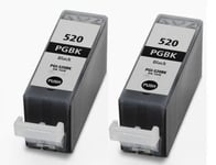 Tonercenter24 - PGI520 Compatible 2 x Noir Grande Cartouche d'Encre pour Canon Pixma iP3600, iP4600, iP4700