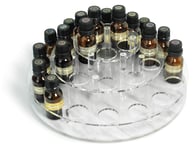 JEREVER Rotating Essential Oil Display Rack for 30 Bottles-Holds 5-15ml Oils-3 Tier/Marble Pattern (Bottles not included)