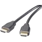 Speaka Professional HDMI Connection Cable 5.00 m SP-9075604 Audio Channel Gold-Plated Contacts Black [1x HDMI
