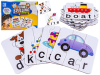 Pedagogiskt ordspel, pussel för att lära sig engelska, flashkort, matcha bokstäver, lärande ord stavningspussel
