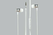 Metal White 3.5mm Noise Isolating Supper Bass Plug In-Ear Earphones Headphones