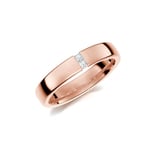 GD240R4 - Rosé gull giftering med diamant 0,06 ct WSI. 4 mm Gulldia Forever