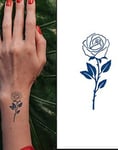 Liten Blå Rose (Fake Tattoo)