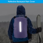 65-75L Waterproof Backpack Rain Cover with Vertical Strap XL Purple