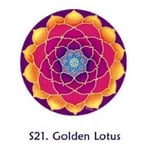 Window Sticker Golden Lotus