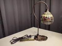 Trollslända Oliv Tiffany 20cm Bordslampa