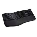 Kensington Pro Fit Ergo Wireless Keyboard, German QWERTY Layout, Dual 2.4GHz and Bluetooth 4.2 Technology, Compatible with Chrome OS, macOS and Windows, K75401DE - Black