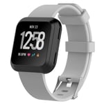 Silikon Armband Fitbit Versa/Versa 2 - Grå Grey Grå