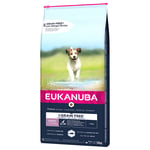 Eukanuba-koiranruoka erikoishintaan! - 12 kg Grain Free Puppy Small / Medium Breed lohi