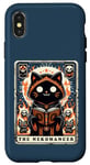 Coque pour iPhone X/XS The Nekomancer Carte de tarot humoristique avec chat nécromancien