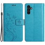 Samsung Galaxy A25 Mobilfodral med fjärilar, Blå