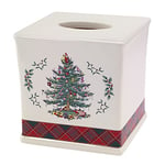 Avanti Linens Spode Christmas Tree Tartan Collection, Resin, Multicolor, Tissue Cover