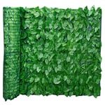 knowledgi Artificial Ivy Privacy Fence Screen, Artificial Hedges Fence and Faux Ivy Vine Leaf Decoration for Outdoor Decor, Garden